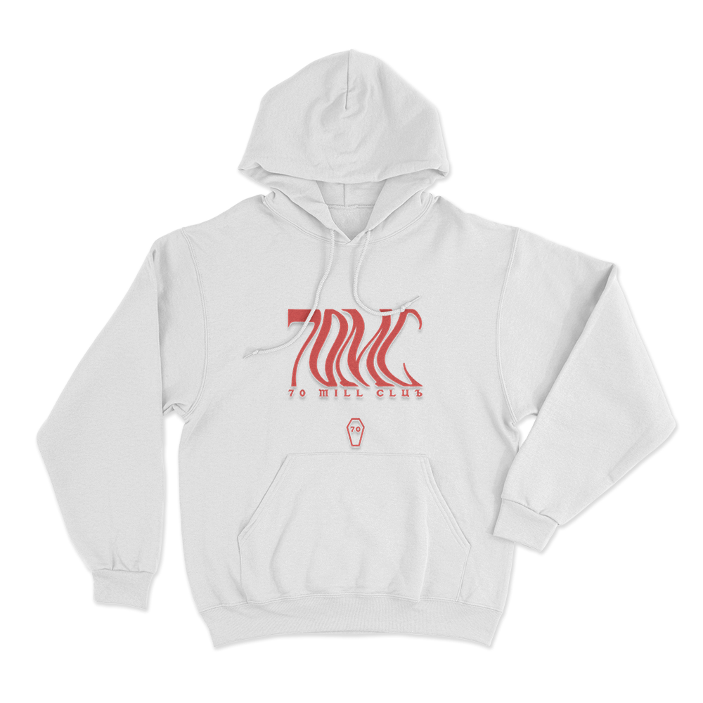 70 Mill Club Unisex Hoodie White 70 Mill Club Unisex Hoodie White
