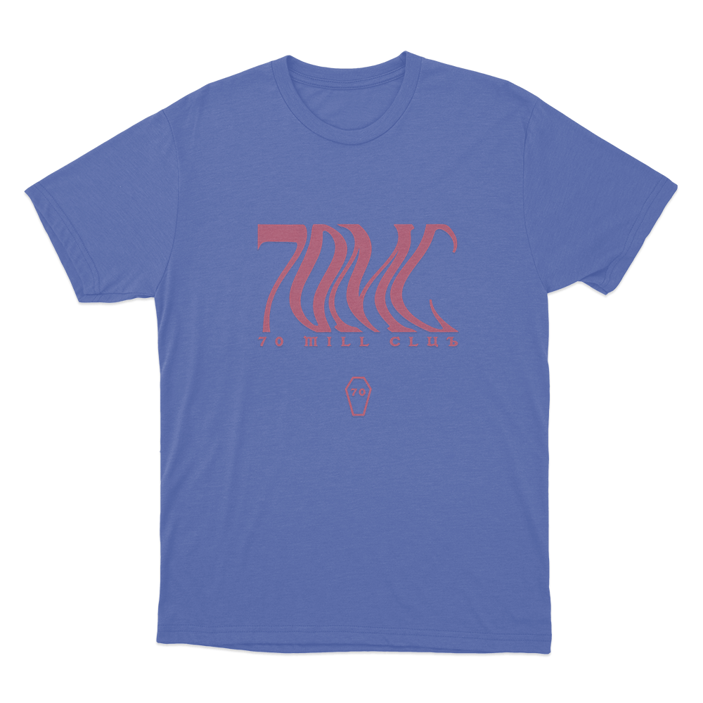 70 Mill Club Unisex T Shirt Blue 70 Mill Club Unisex T Shirt Blue