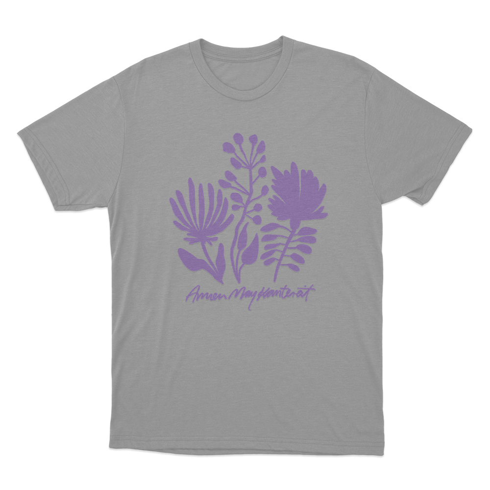 AnnenMayKantereit Flowers Unisex T Shirt Grey AnnenMayKantereit Flowers Unisex T Shirt Grey