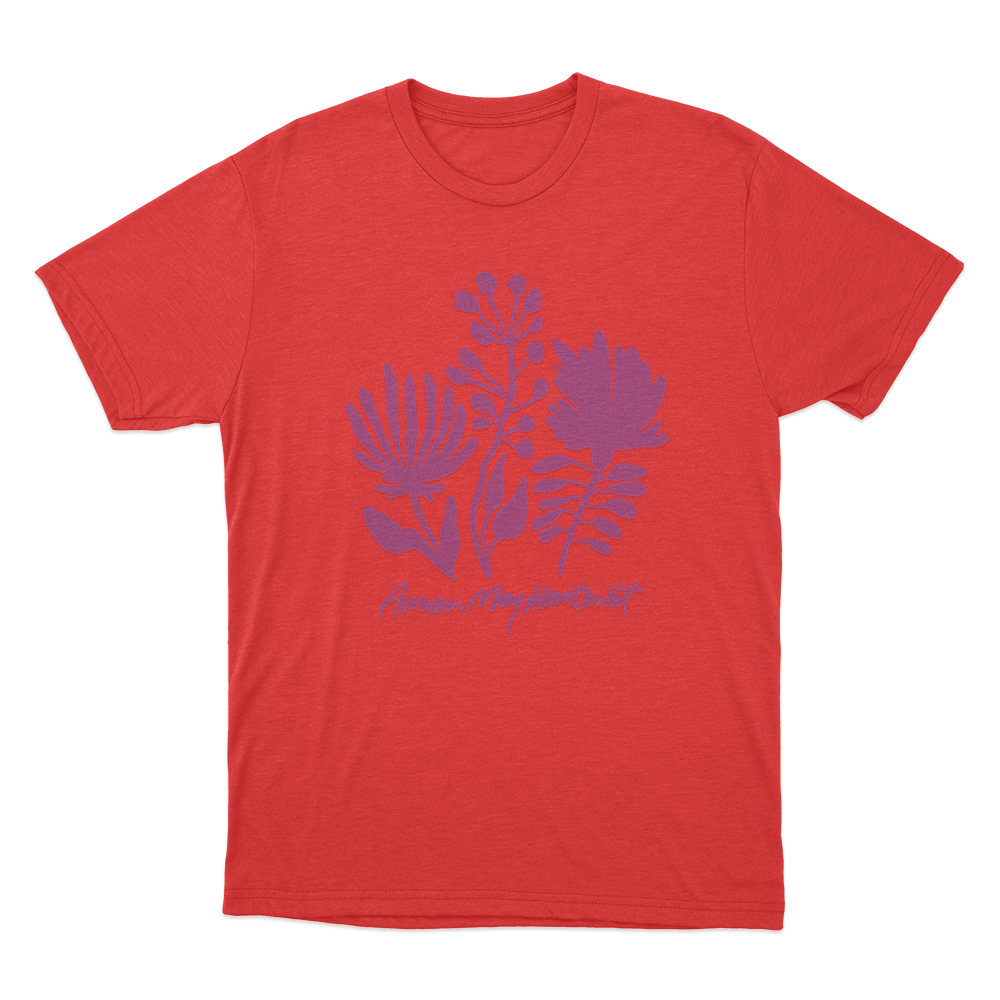 AnnenMayKantereit Flowers Unisex T Shirt Red AnnenMayKantereit Flowers Unisex T Shirt Red