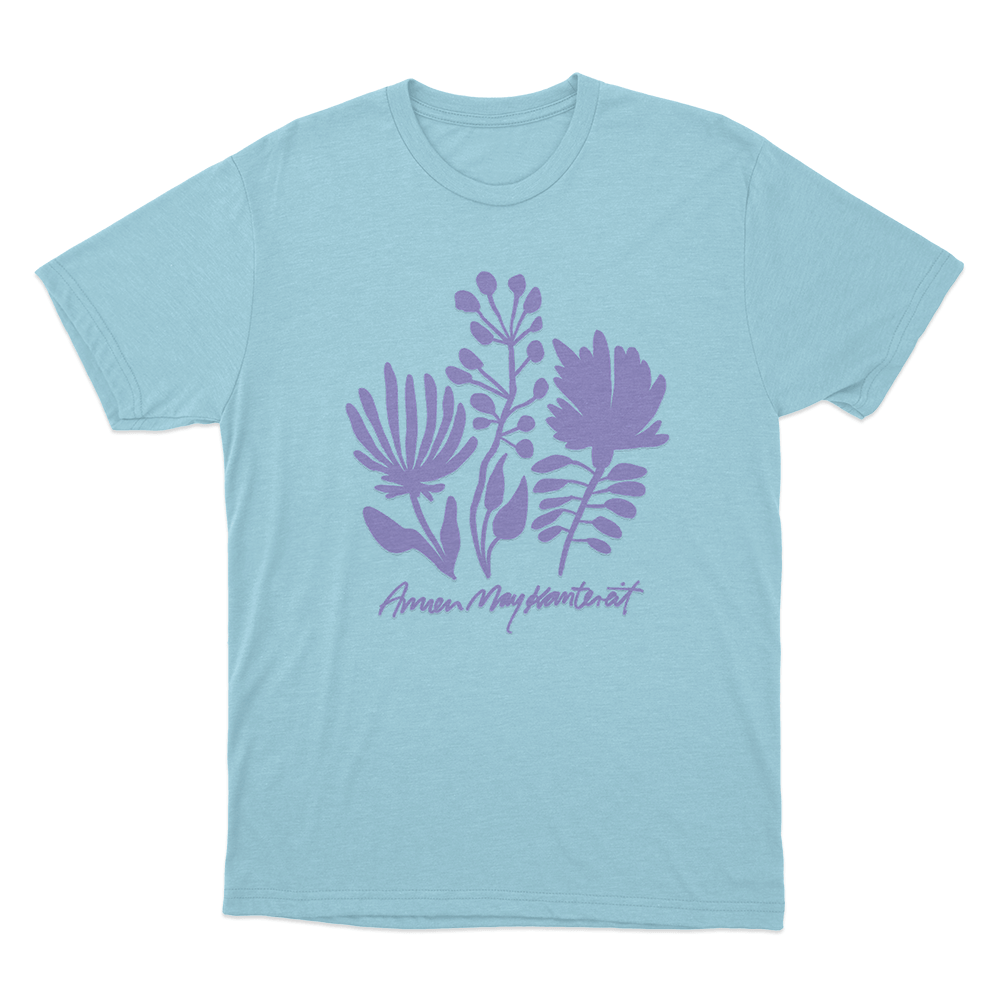 AnnenMayKantereit Flowers Unisex T Shirt Sky Blue AnnenMayKantereit Flowers Unisex T Shirt Sky Blue