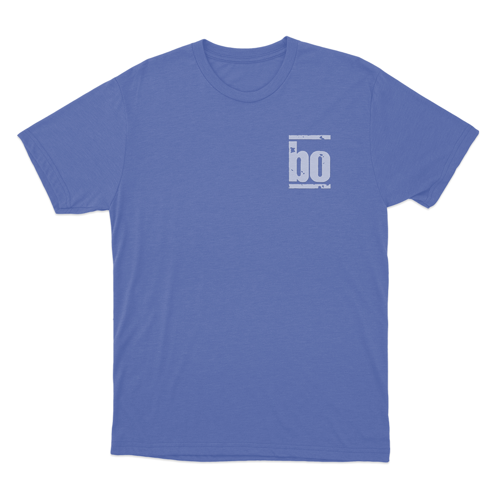 BO Vintage Logo Unisex T Shirt Blue BO Vintage Logo Unisex T Shirt Blue