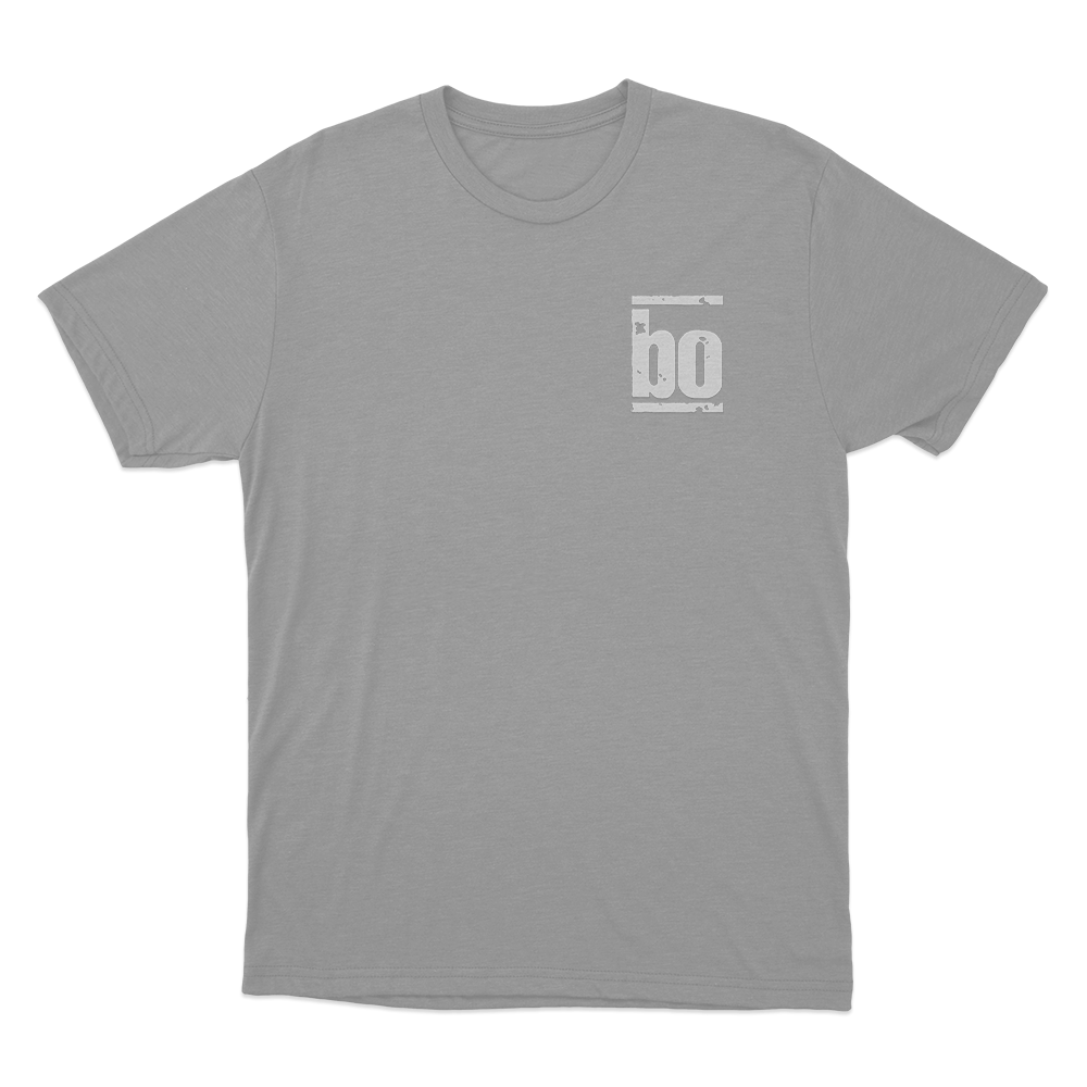 BO Vintage Logo Unisex T Shirt Grey BO Vintage Logo Unisex T Shirt Grey