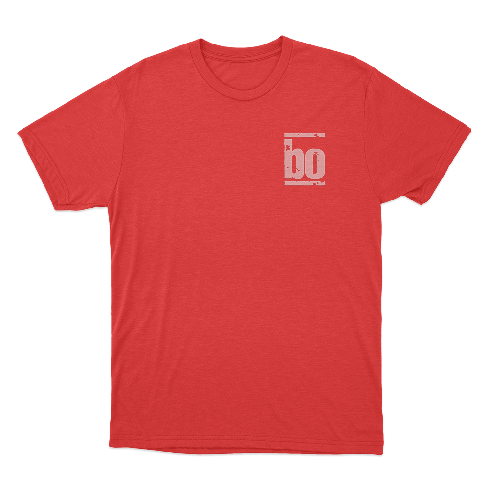 BO Vintage Logo Unisex T Shirt Red BO Vintage Logo Unisex T Shirt Red