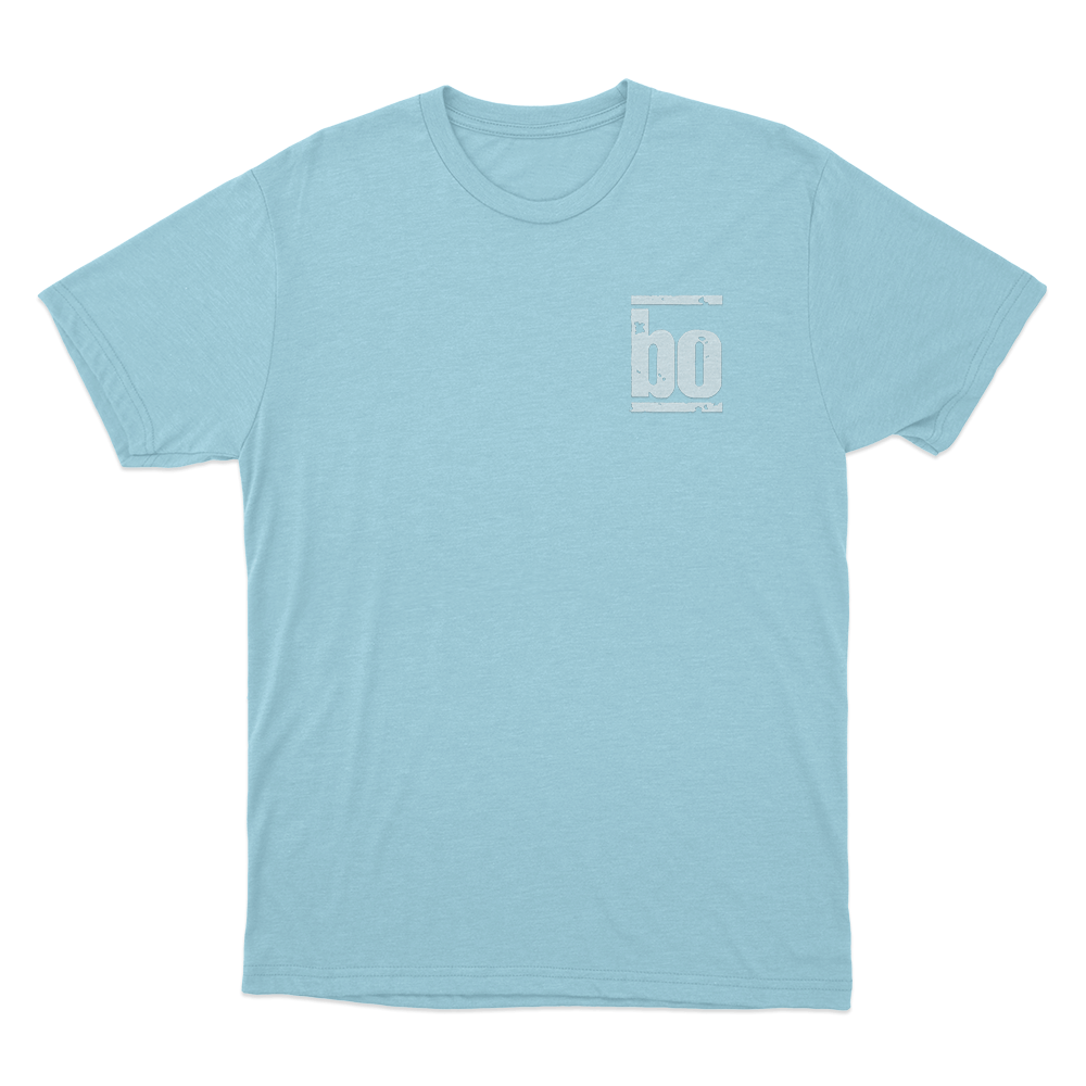BO Vintage Logo Unisex T Shirt Sky Blue BO Vintage Logo Unisex T Shirt Sky Blue