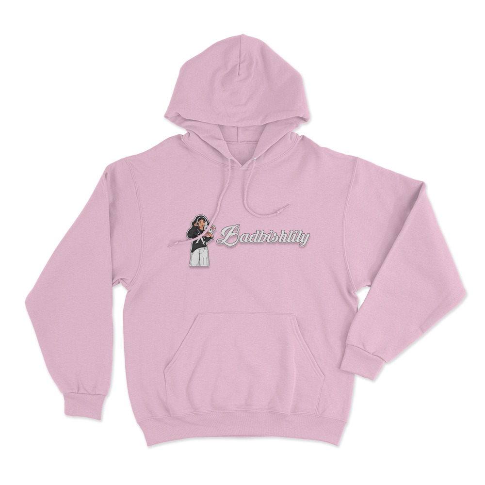 Badbishlily Cartoon Unisex Hoodie Pink Badbishlily Cartoon Unisex Hoodie Pink