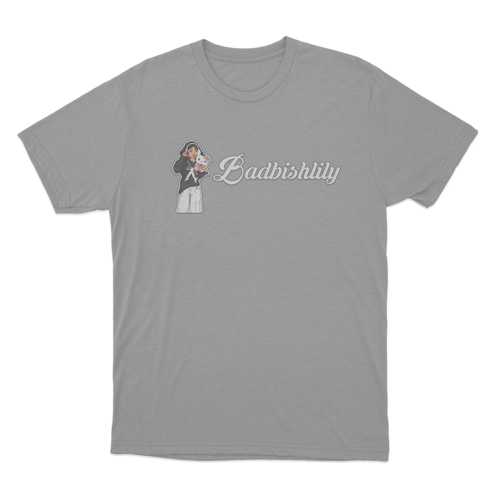 Badbishlily Cartoon Unisex T Shirt Grey Badbishlily Cartoon Unisex T Shirt Grey