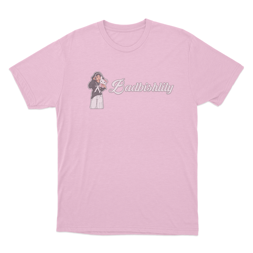 Badbishlily Cartoon Unisex T Shirt Pink Badbishlily Cartoon Unisex T Shirt Pink
