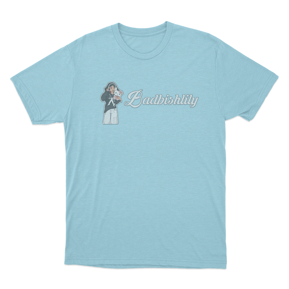 Badbishlily Cartoon Unisex T Shirt Sky Blue Badbishlily Cartoon Unisex T Shirt Sky Blue
