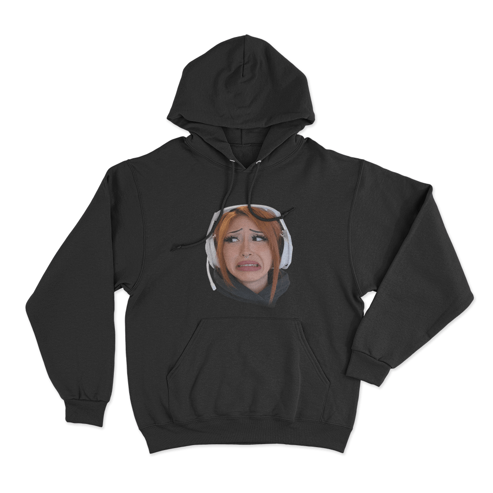 Badbishlily Reaction Face Unisex Hoodie Black Badbishlily Reaction Face Unisex Hoodie Black