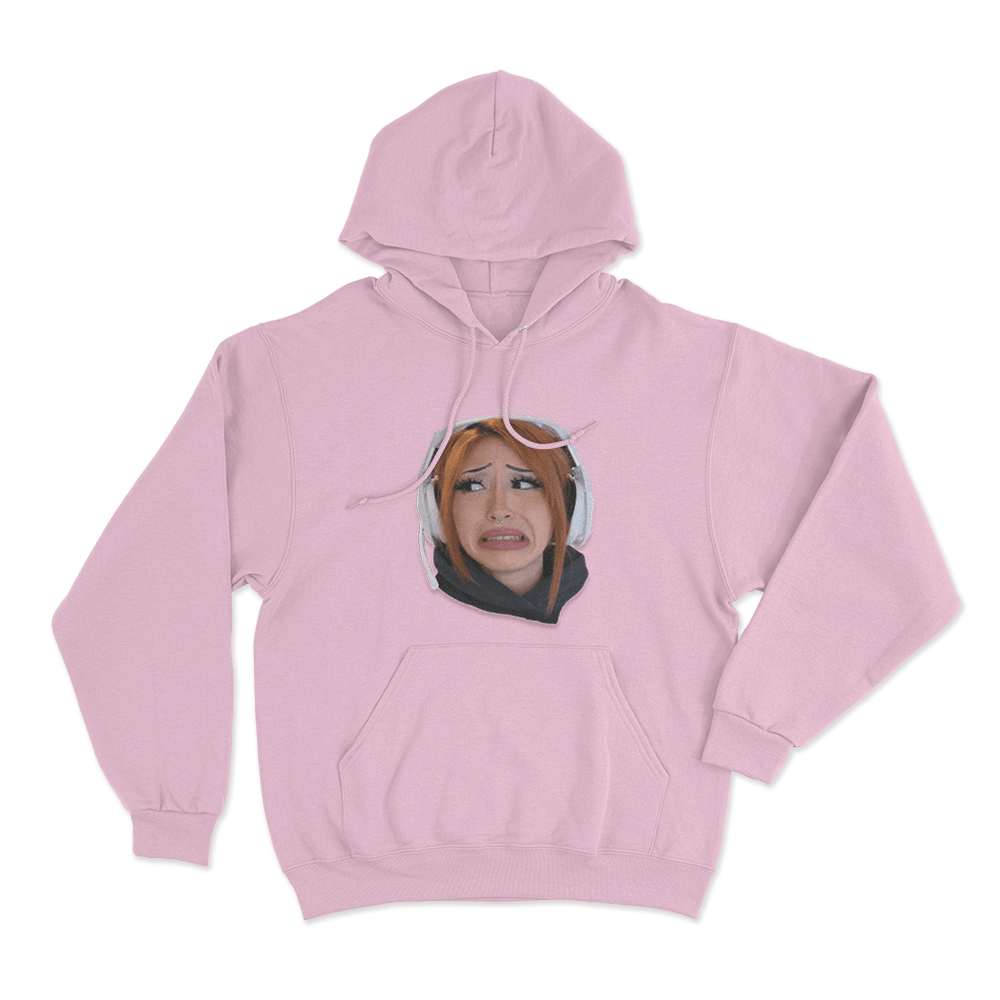 Badbishlily Reaction Face Unisex Hoodie Pink Badbishlily Reaction Face Unisex Hoodie Pink