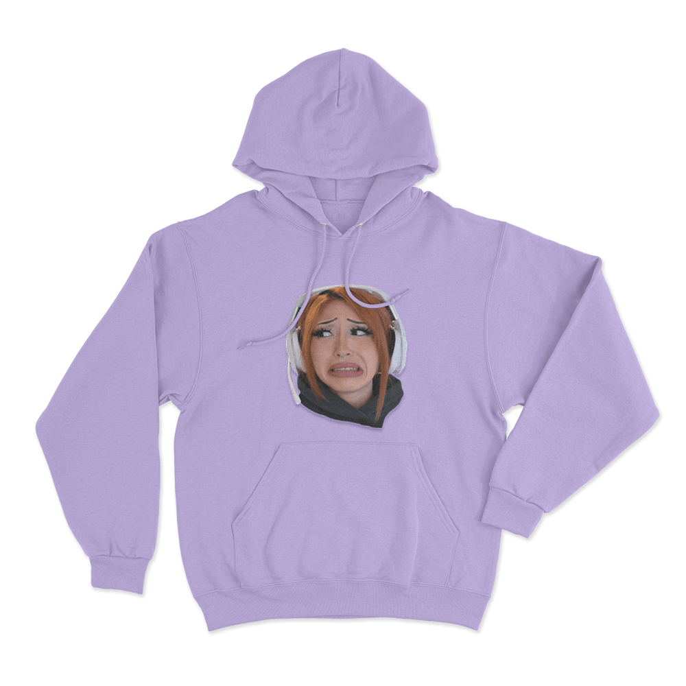 Badbishlily Reaction Face Unisex Hoodie Purple Badbishlily Reaction Face Unisex Hoodie Purple