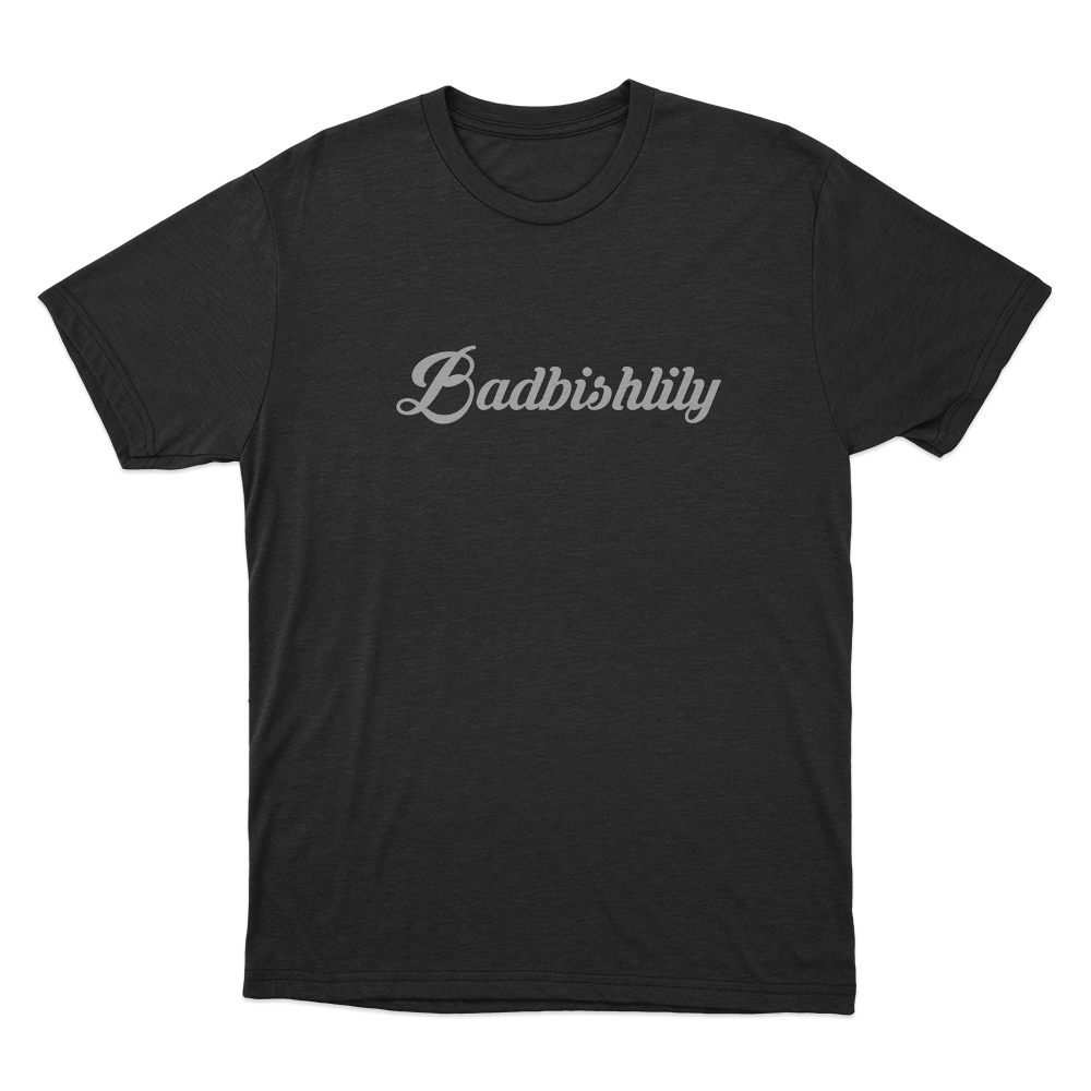 Badbishlily Script Logo Unisex T Shirt Black Badbishlily Script Logo Unisex T Shirt Black