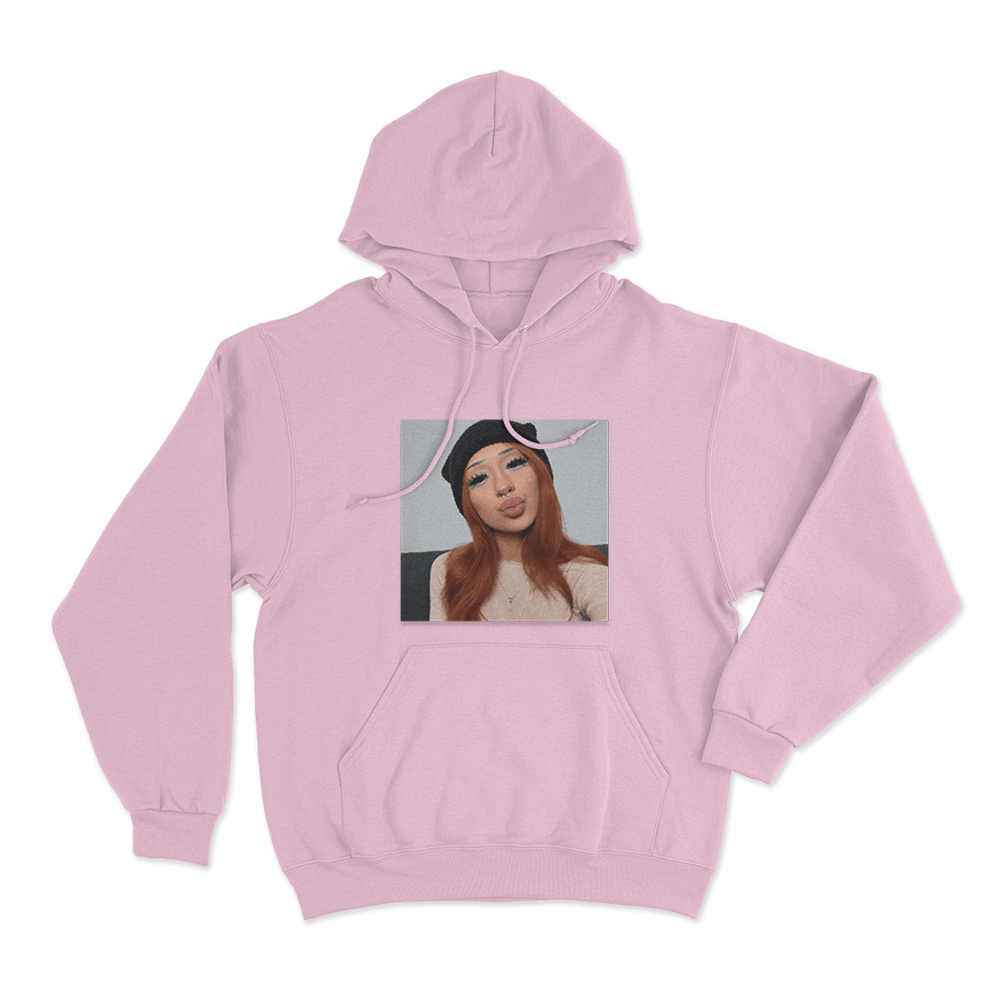 Badbishlily Selfie Portrait Unisex Hoodie Pink Badbishlily Selfie Portrait Unisex Hoodie Pink