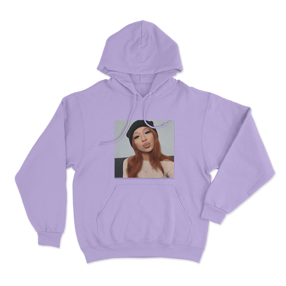 Badbishlily Selfie Portrait Unisex Hoodie Purple Badbishlily Selfie Portrait Unisex Hoodie Purple