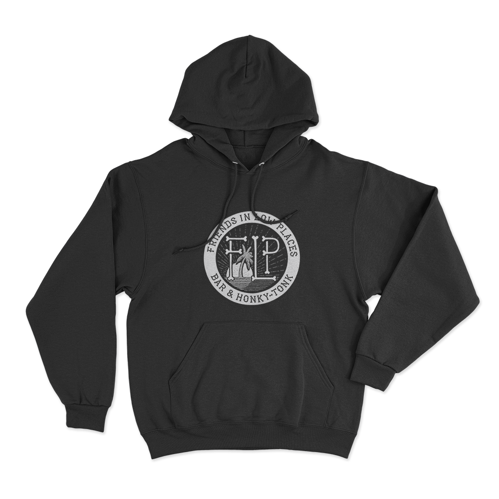 Blue Friends in Low Places Unisex Hoodie Black Blue Friends in Low Places Unisex Hoodie Black