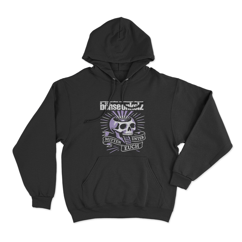 Böhse Onkelz Mitten Unter Euch Skull Unisex Hoodie Black Bohse Onkelz Mitten Unter Euch Skull Unisex Hoodie Black