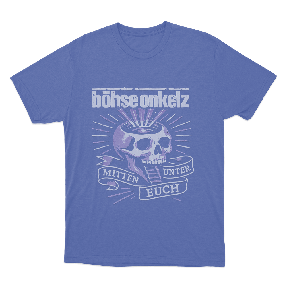 Böhse Onkelz Mitten Unter Euch Skull Unisex T Shirt Blue Bohse Onkelz Mitten Unter Euch Skull Unisex T Shirt Blue