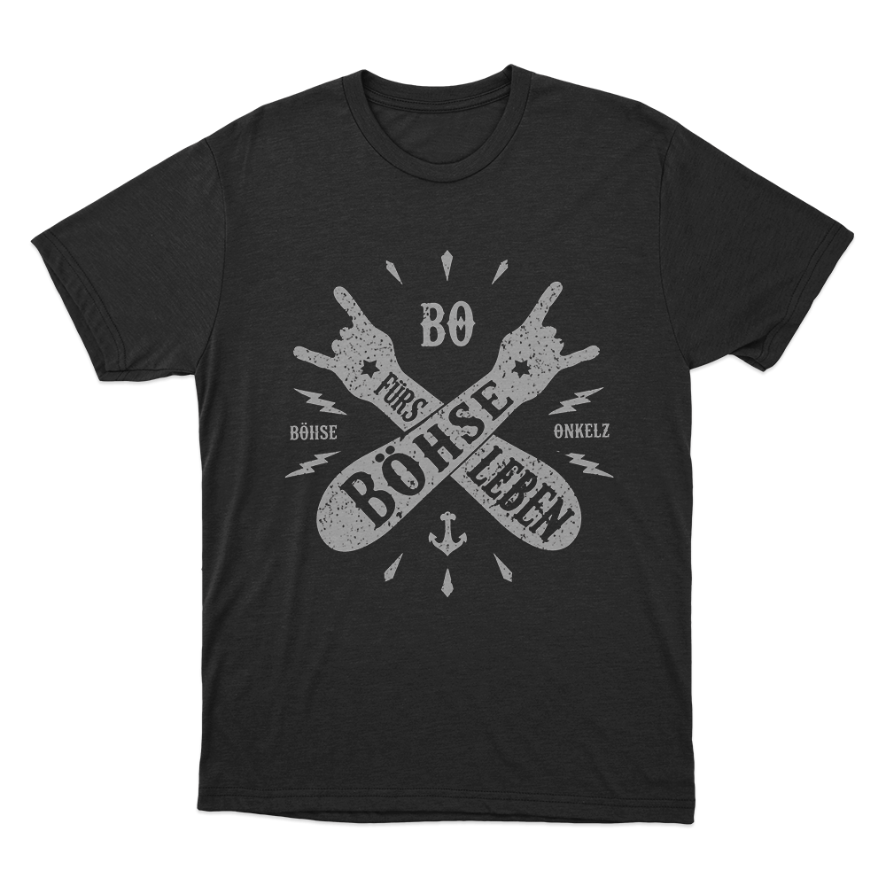 Böhse für´s Leben Salute Unisex T Shirt Black Bohse fur´s Leben Salute Unisex T Shirt Black