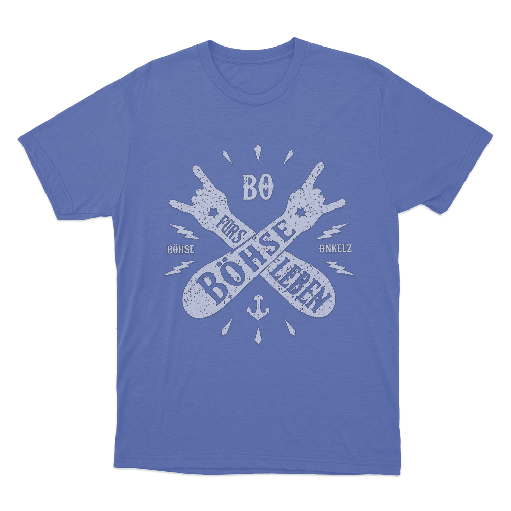 Böhse für´s Leben Salute Unisex T Shirt Blue Bohse fur´s Leben Salute Unisex T Shirt Blue