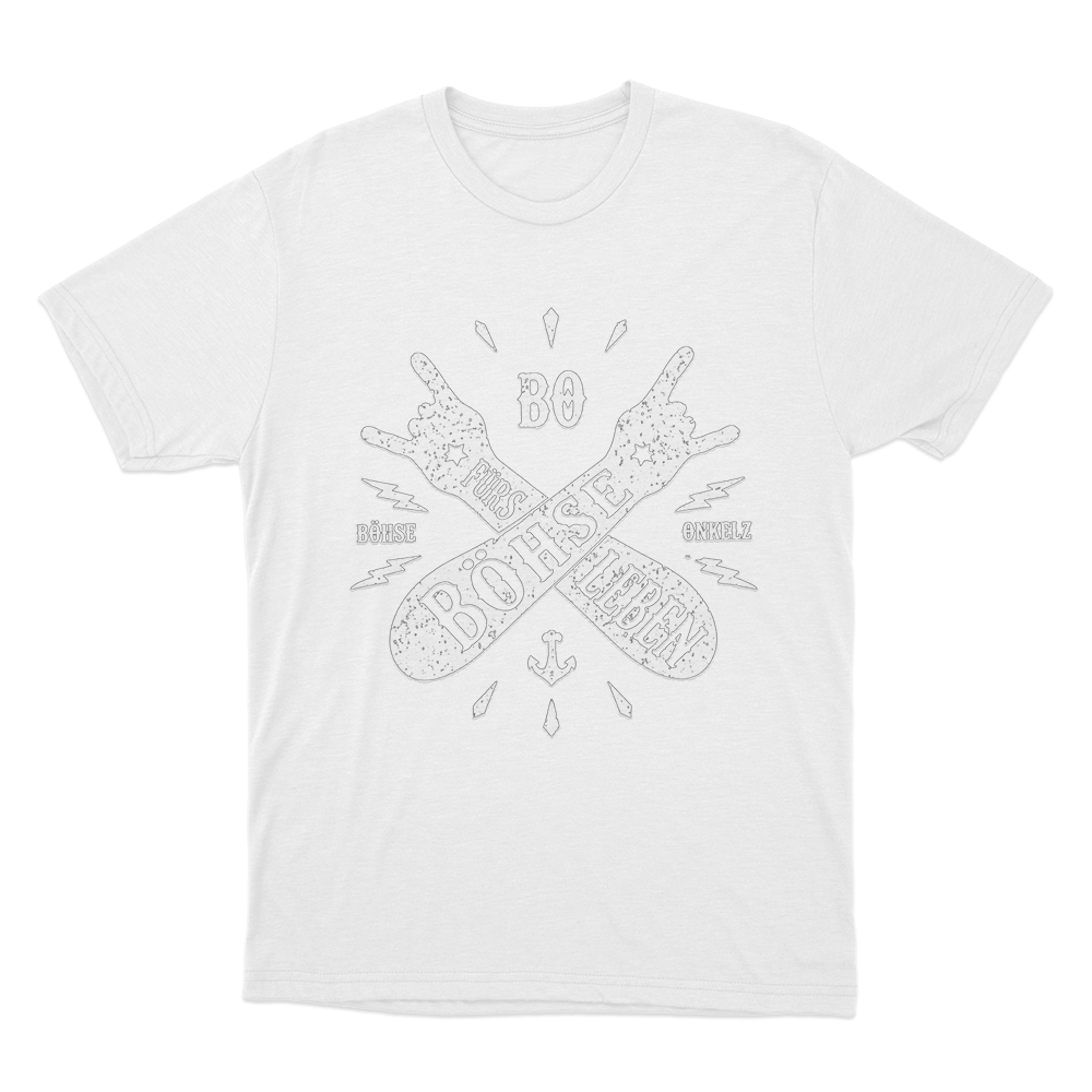 Böhse für´s Leben Salute Unisex T Shirt White Bohse fur´s Leben Salute Unisex T Shirt White