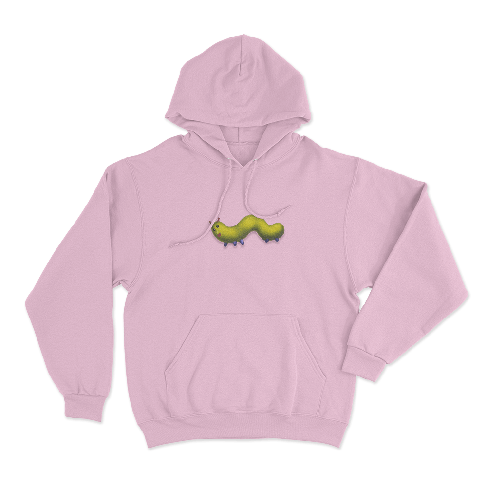 Booger Worm Unisex Hoodie Pink Booger Worm Unisex Hoodie Pink