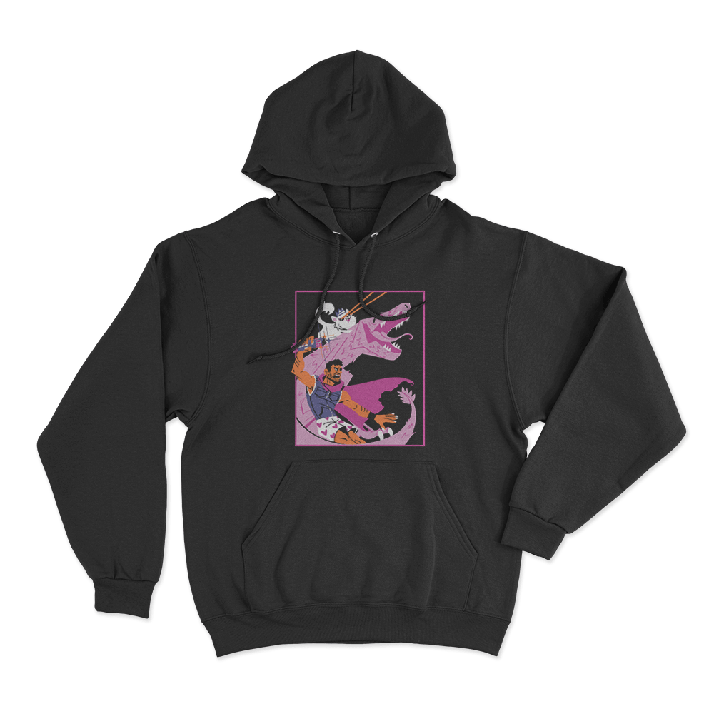 Carl, Princess Donut, and Mongo Unisex Hoodie Black Carl Princess Donut and Mongo Unisex Hoodie Black