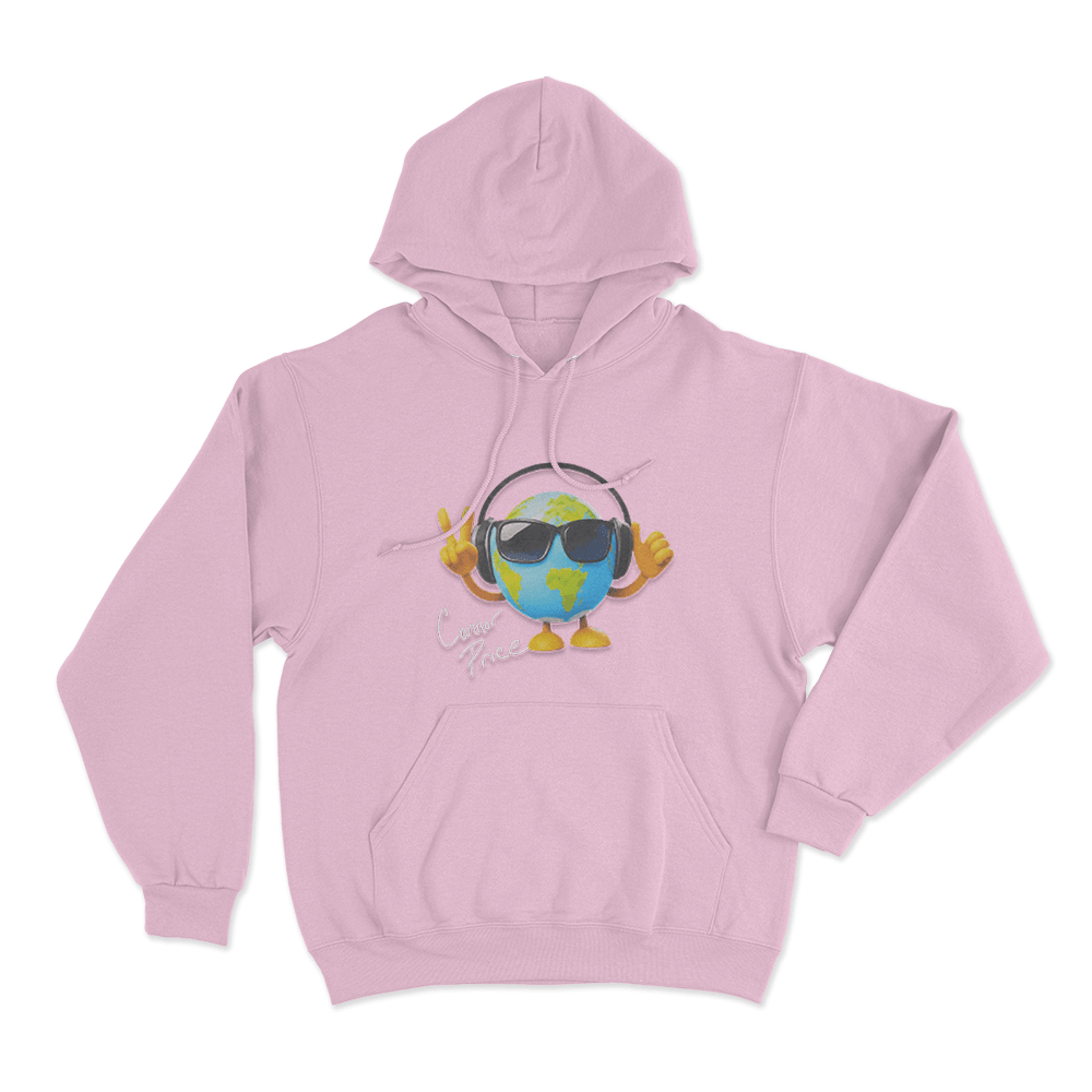 Connor Price Globe Unisex Hoodie Pink Connor Price Globe Unisex Hoodie Pink