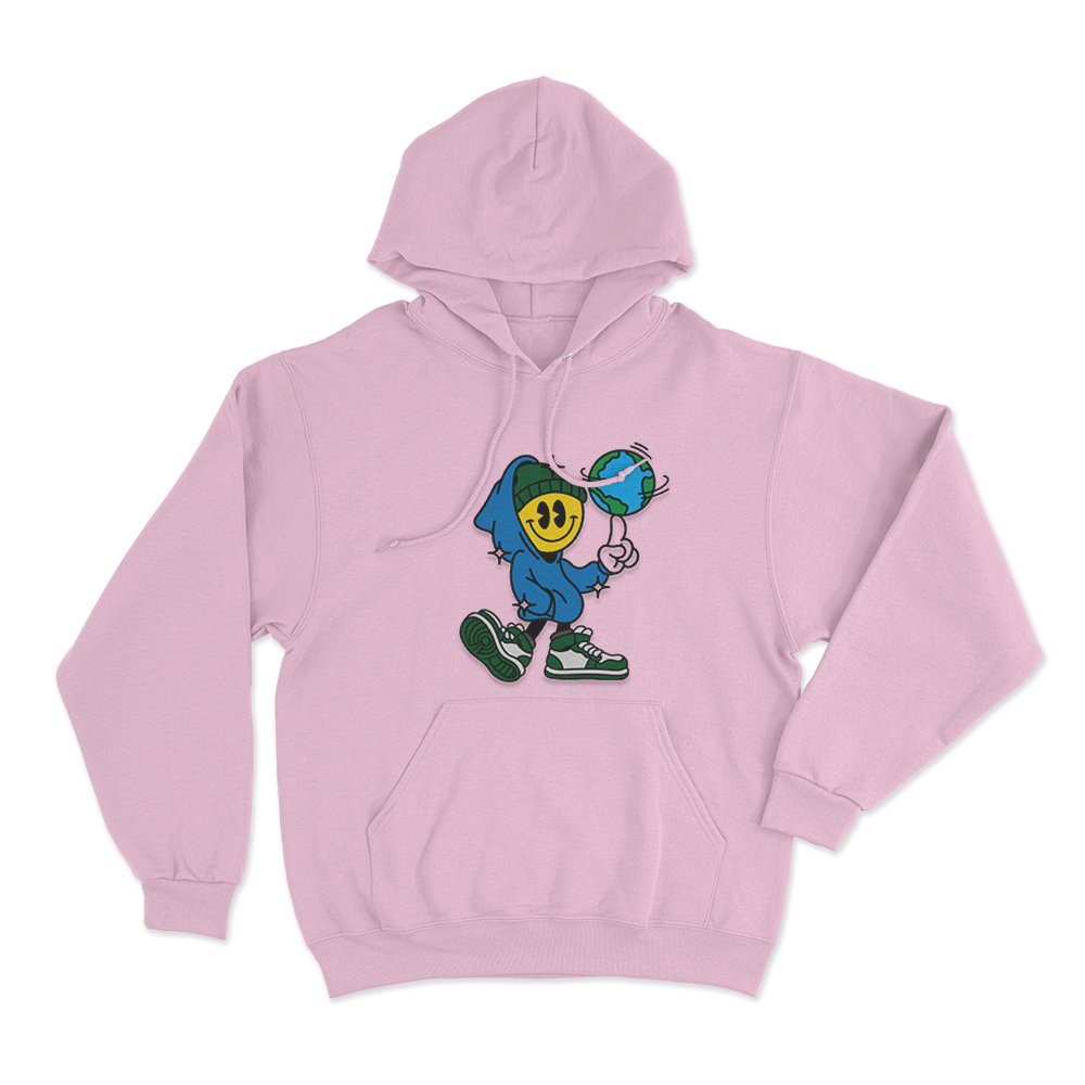 Connor Price Spin The Globe Unisex Hoodie Pink Connor Price Spin The Globe Unisex Hoodie Pink
