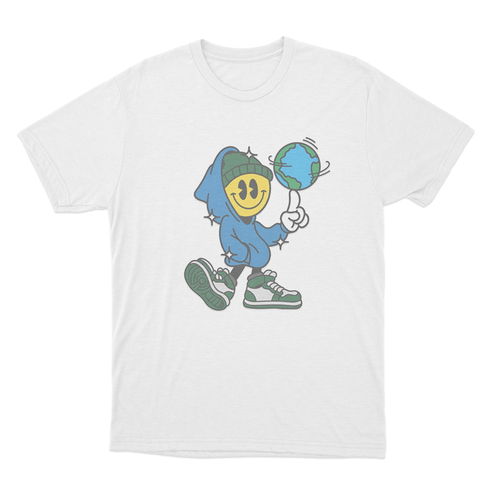 Connor Price Spin The Globe Unisex T Shirt White Connor Price Spin The Globe Unisex T Shirt White