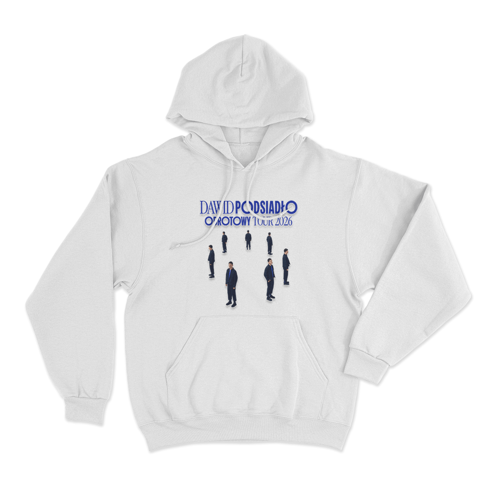 Dawid Podsiadło Obrotowy Tour 2026 Unisex Hoodie White Dawid Podsiadlo Obrotowy Tour 2026 Unisex Hoodie White