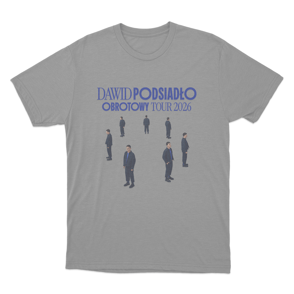 Dawid Podsiadło Obrotowy Tour 2026 Unisex T Shirt Grey Dawid Podsiadlo Obrotowy Tour 2026 Unisex T Shirt Grey