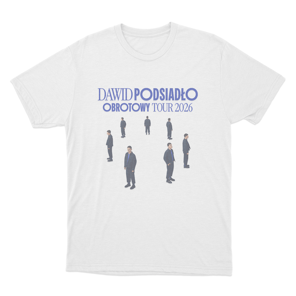 Dawid Podsiadło Obrotowy Tour 2026 Unisex T Shirt White Dawid Podsiadlo Obrotowy Tour 2026 Unisex T Shirt White