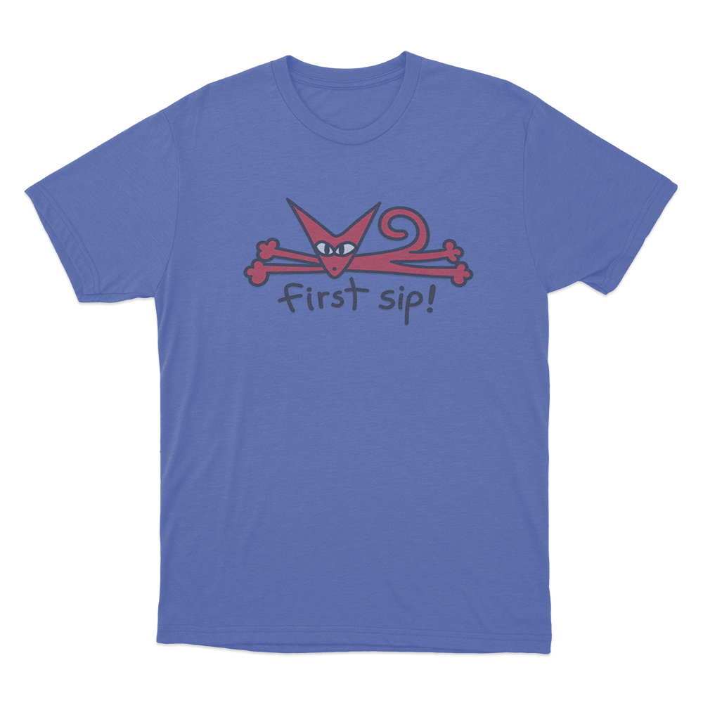 First Sip Unisex T Shirt Blue First Sip Unisex T Shirt Blue