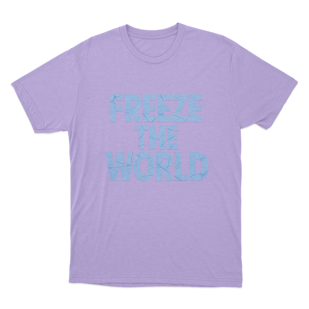 Freeze The World Unisex T Shirt Purple Freeze The World Unisex T Shirt Purple