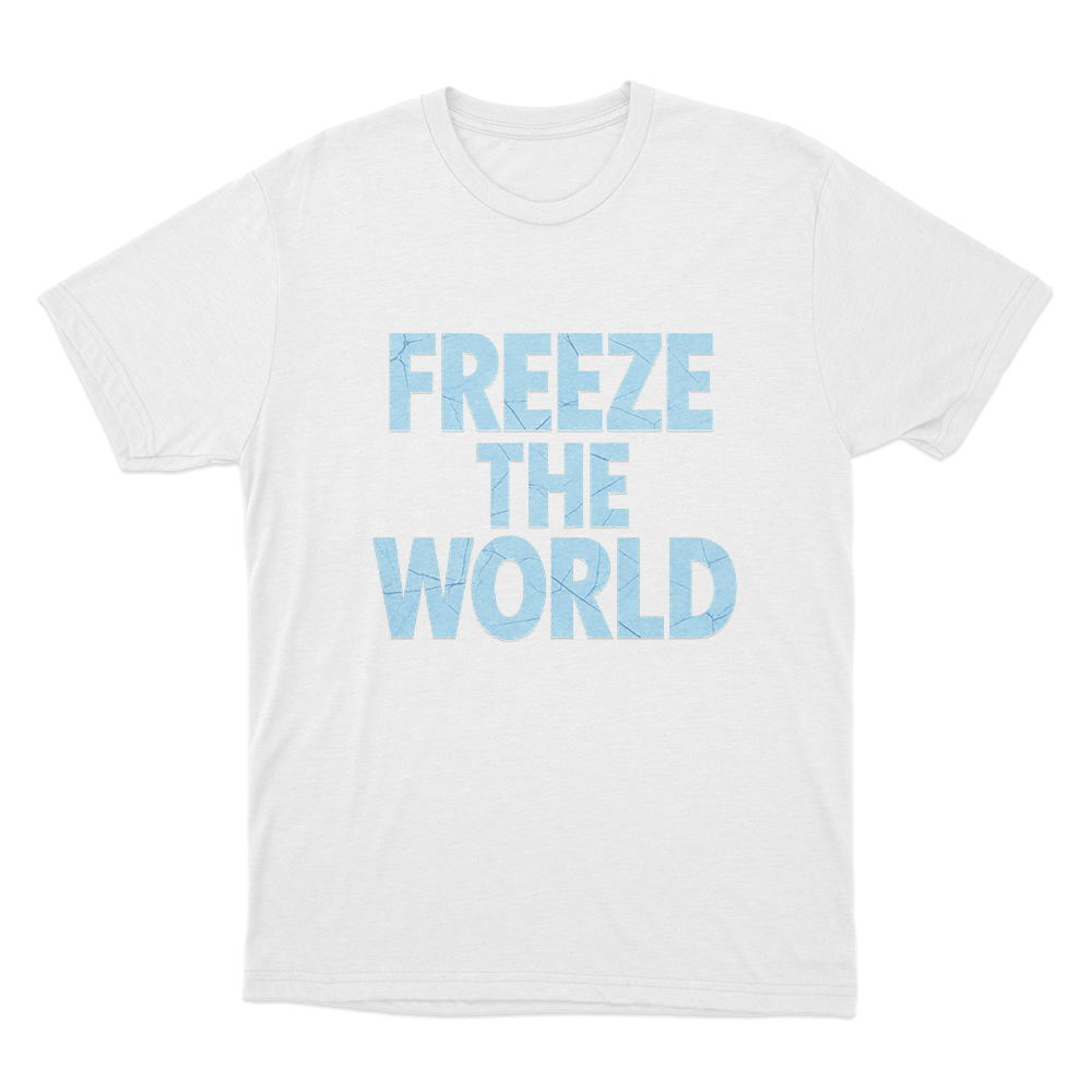 Freeze The World Unisex T Shirt White Freeze The World Unisex T Shirt White