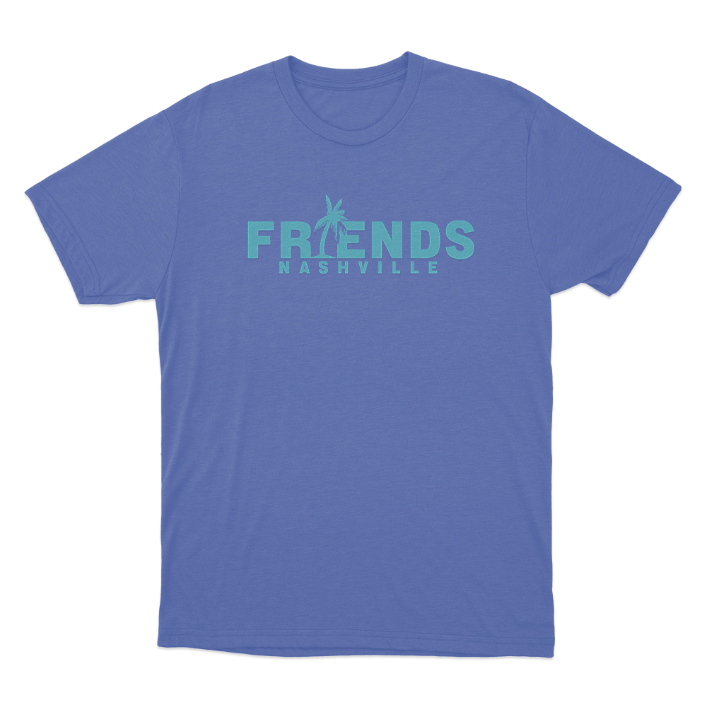 Friends Palm Unisex T Shirt Blue Friends Palm Unisex T Shirt Blue