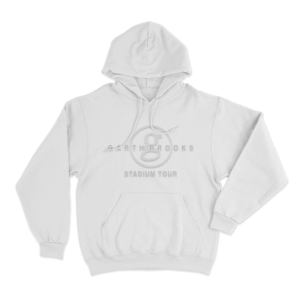 Garth Brooks Stadium Tour Unisex Hoodie White Garth Brooks Stadium Tour Unisex Hoodie White