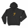 Golden Signature Logo Unisex Hoodie Black