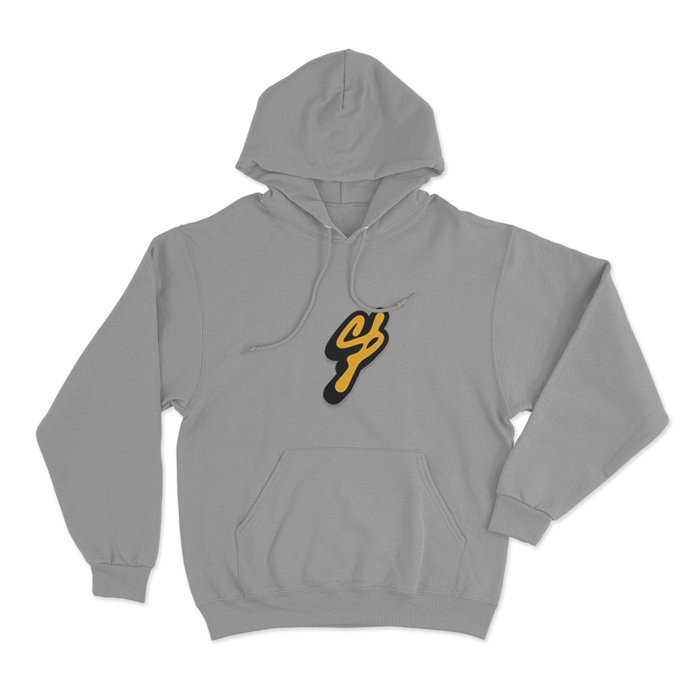 Golden Signature Logo Unisex Hoodie Grey Golden Signature Logo Unisex Hoodie Grey