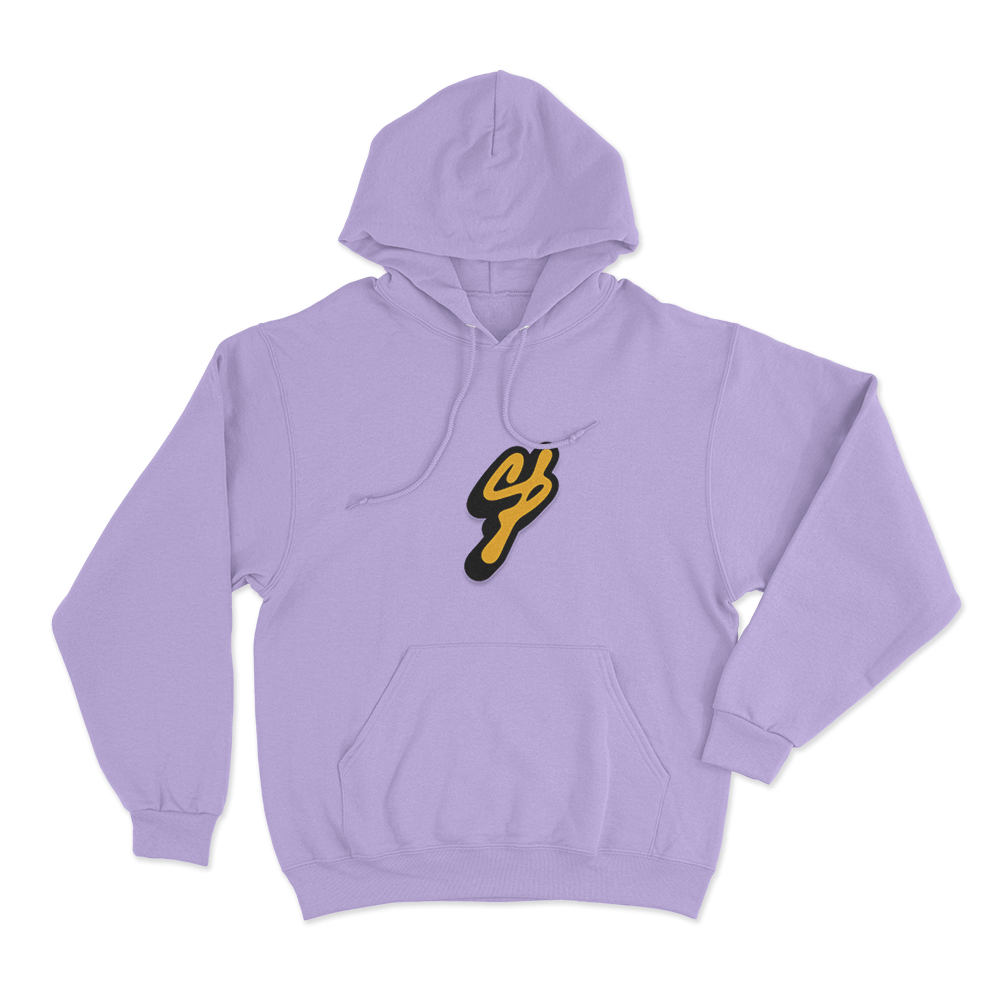 Golden Signature Logo Unisex Hoodie Purple Golden Signature Logo Unisex Hoodie Purple