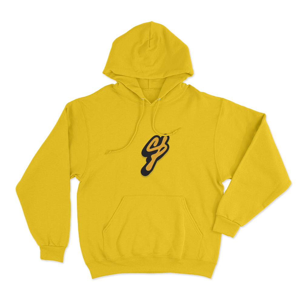 Golden Signature Logo Unisex Hoodie Yellow Golden Signature Logo Unisex Hoodie Yellow