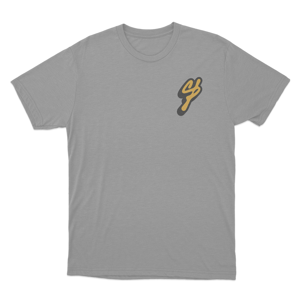Golden Signature Logo Unisex T Shirt Grey Golden Signature Logo Unisex T Shirt Grey