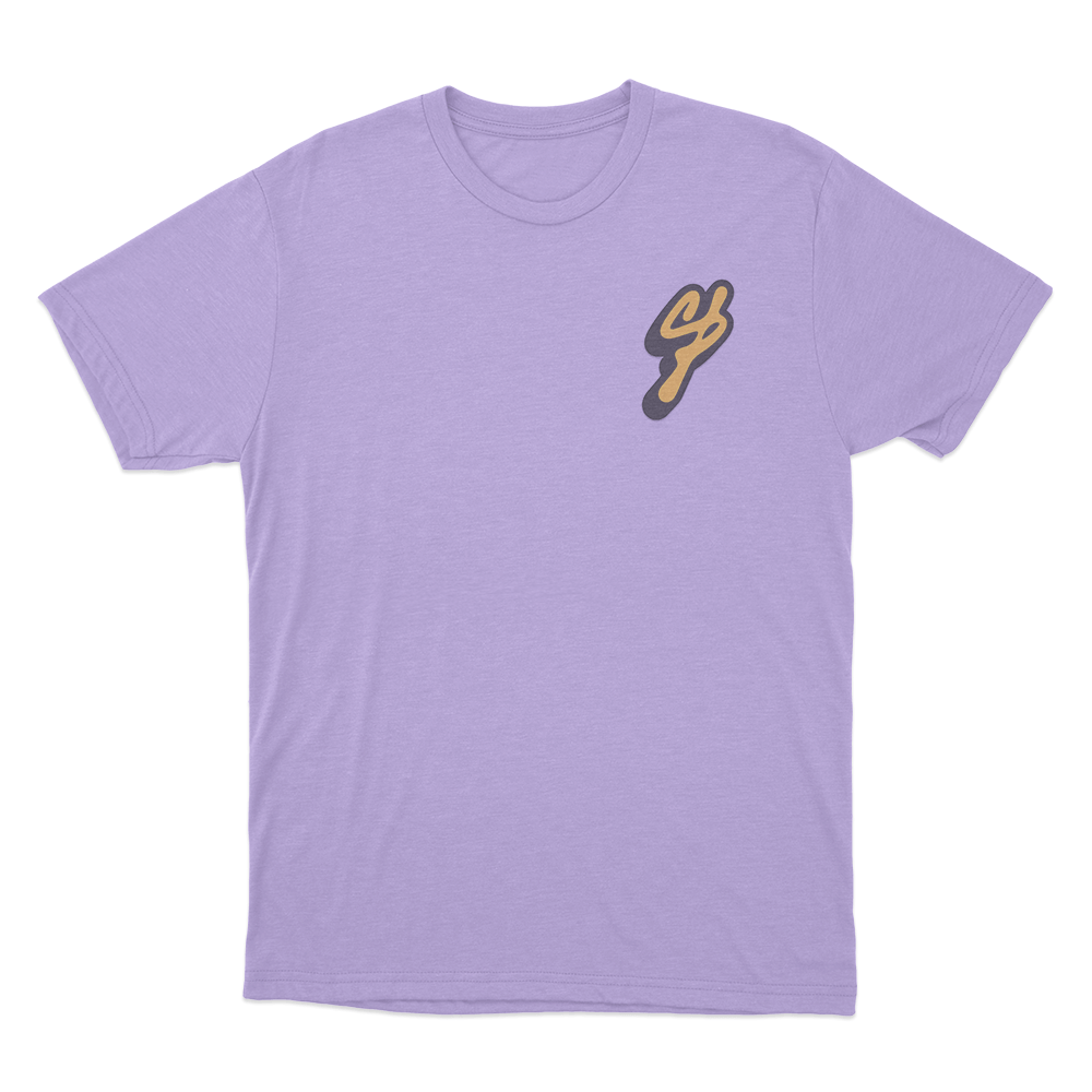 Golden Signature Logo Unisex T Shirt Purple Golden Signature Logo Unisex T Shirt Purple