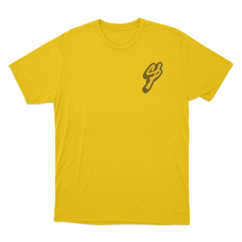 Golden Signature Logo Unisex T Shirt Yellow Golden Signature Logo Unisex T Shirt Yellow