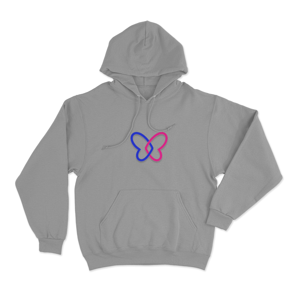 Hope Butterfly Logo Unisex Hoodie Grey Hope Butterfly Logo Unisex Hoodie Grey