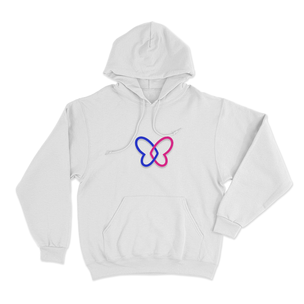 Hope Butterfly Logo Unisex Hoodie White Hope Butterfly Logo Unisex Hoodie White