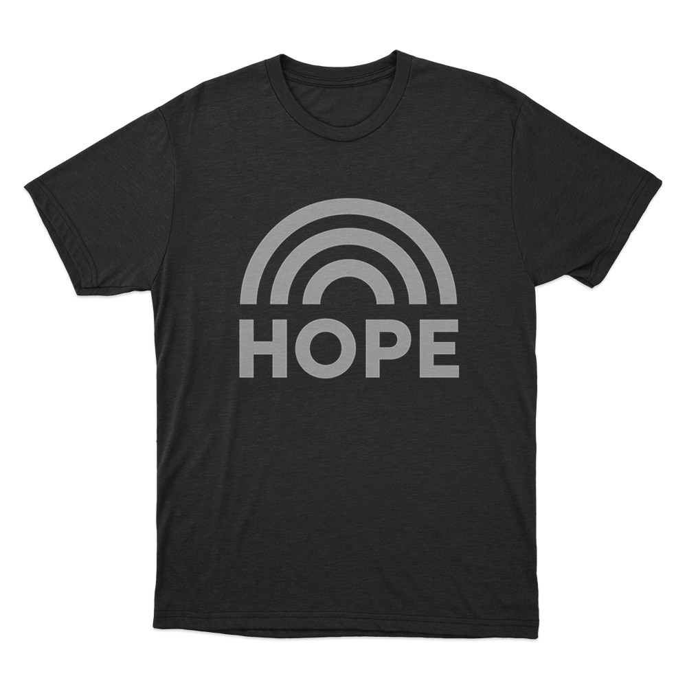 Hope Rainbow Arch Unisex T Shirt Black Hope Rainbow Arch Unisex T Shirt Black