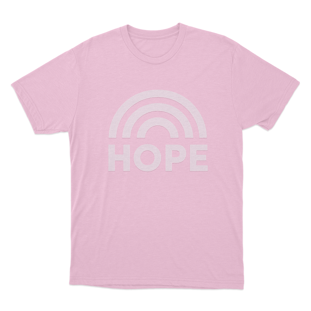 Hope Rainbow Arch Unisex T Shirt Pink Hope Rainbow Arch Unisex T Shirt Pink
