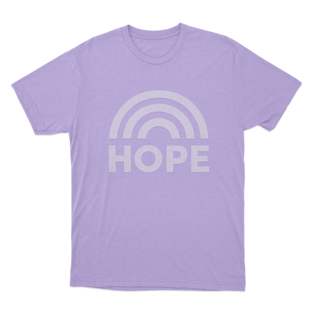 Hope Rainbow Arch Unisex T Shirt Purple Hope Rainbow Arch Unisex T Shirt Purple